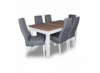 Iessensemble Iessdësch 6 x Stull Set Set Garnitur Dësch Iessensemble Iessgruppe 7 Deeler