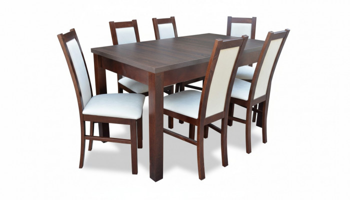 Luxus Iessdësch 6 Stiller Iesszëmmer Set Iessgrupp Klassesch Dësch 7tlg Set Stull