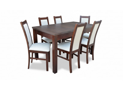 Luxus Iessdësch 6 Stiller Iesszëmmer Set Iessgrupp Klassesch Dësch 7tlg Set Stull