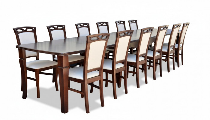 Iessdësch 12 x Still Iesszëmmer-Set Iessgrupp Modern Still Dësch Dëscher 13tlg.