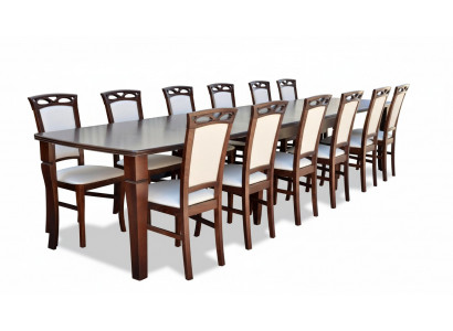 Iessdësch 12 x Still Iesszëmmer-Set Iessgrupp Modern Still Dësch Dëscher 13tlg.
