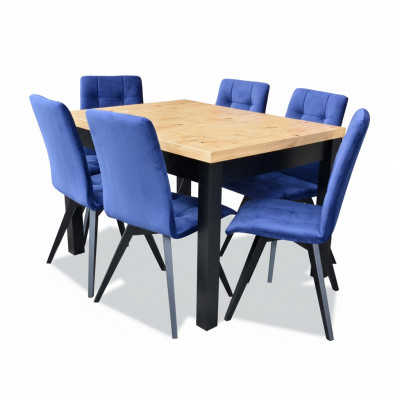 Iessen Dësch 6x Still Iesszëmmer Set Iessgrupp Klasseschen Dësch 7 Deeler Set Stull nei