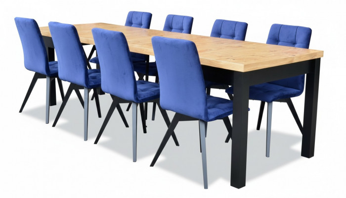Iesszëmmer 6 Still 7-deelegt Set Lehnstuhl Garnitur Rechtéckeg Iessdësch Stull Grupp