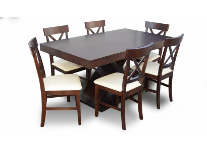 Iesszëmmer Dësch Design Kommode Set Garnitur 7tlg Set Modern Miwwelen Lehnstullen