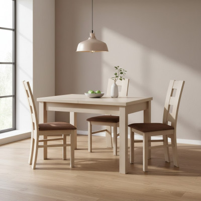 Iessgeschir Designer Iesszëmmer Set Garnitur Stull Dësch 4 Still Grupp 5tlg.