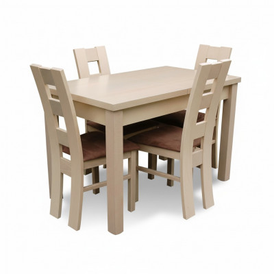 Iessgeschir Designer Iesszëmmer Set Garnitur Stull Dësch 4 Still Grupp 5tlg.