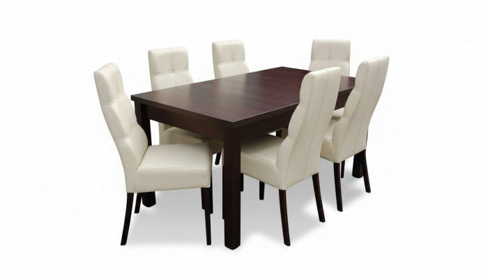 Iess-Garnitur Iessdësch 6 x Stull Set Set Garnitur Dësch Iessgrupp 7 Stéck Dëscher Nei