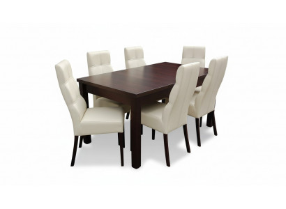 Iess-Garnitur Iessdësch 6 x Stull Set Set Garnitur Dësch Iessgrupp 7 Stéck Dëscher Nei