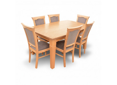 Komplett Set Iessdësch 4 Still Iesszëmmer Set Iess Grupp Holz Dësch Dëscher 5-Deelersatz