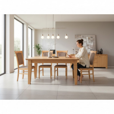 Luxus Designer Iesszëmmer Set Garnitur Stull Dësch Grupp 7tlg. Miwwelen Gruppen Nei