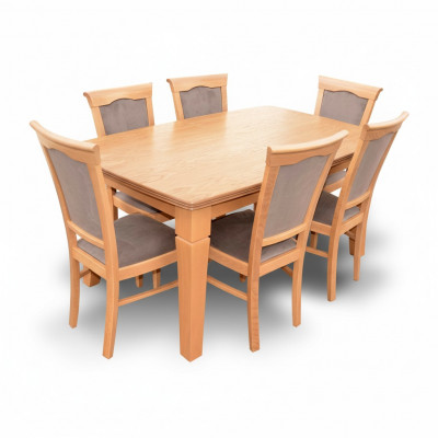Luxus Designer Iesszëmmer Set Garnitur Stull Dësch Grupp 7tlg. Miwwelen Gruppen Nei