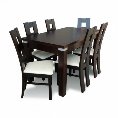 Iessgroup Iessdësch 6 x Stull Set Group Dësch Iessgrupp 7-deeleger Dëscher Nei