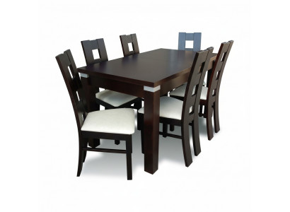 Iessgroup Iessdësch 6 x Stull Set Group Dësch Iessgrupp 7-deeleger Dëscher Nei