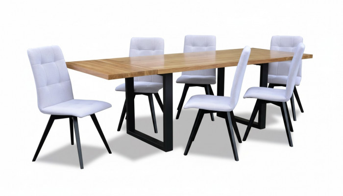 Iesszëmmer Holz Dësch Design Wunn Set Garnitur Set Klassesch Miwwelen 7 Deeler. Nei.