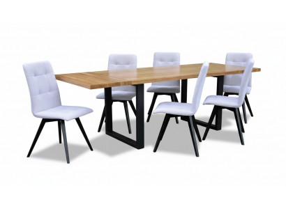 Iesszëmmer Holz Dësch Design Wunn Set Garnitur Set Klassesch Miwwelen 7 Deeler. Nei.