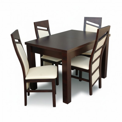 Iessensemble Iessdësch 4 x Stull Set Ensemble Dësch Klassesch Iessgrupp 5stéck nEU