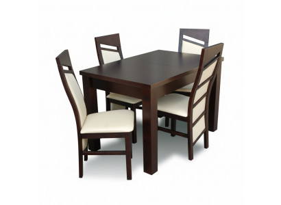Iessensemble Iessdësch 4 x Stull Set Ensemble Dësch Klassesch Iessgrupp 5stéck nEU
