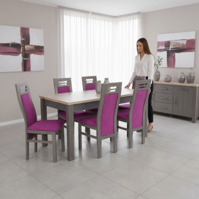 Iessdësch Dësch Holz Iesszëmmer Garnitur 6x Stull Set Still Modern Miwwelen Gruppen
