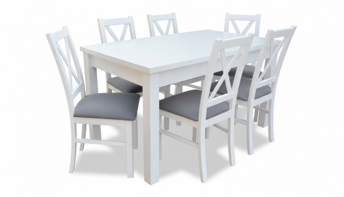 Iessdësch 6 Stull Stull Iesszëmmer Garnitur Lehnstill Dëscher Dësch S18-L 7tlg.