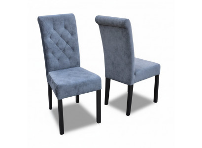 Fotell Still Iesssäll Fernseh Lounge Textil Sëtz Modern Polsterstull Massivholz