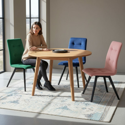 Stull Grau Design Wunnzëmmer Iesszëmmer Holz Still Polster Lehnstull Design Nei