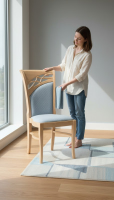 Design Stull Fotell Set Iesszëmmer Garnitur Polster Landhausmiwwel Still Design
