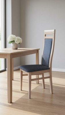 Iesszëmmer Still 1x Lehnstull Fauteuil Iesszëmmerstull Holz Polster Holzstull Nei