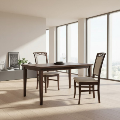 Massivholz Stull Iesszëmmerstull Designer Textil Holzstull Still Iesszëmmerstillen