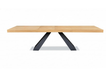 Dësch Iessdësch Holzdësch xxl Konferenzdësch 100x200cm Auszéiher 280cm massiiv