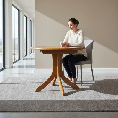 Design Iessdësch Modern Dëscher Wunnzëmmer Holz 90x90/125cm Kichen Iessdëscher Nei