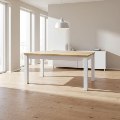 Iessdësch Dëscht Grupp Iesszëmmer Wunnzëmmer Garnitur Holz Design Dëscher Nei 160cm