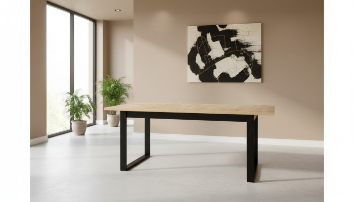 Iessdësch Dësch Iesszëmmer Büro Wunnzëmmer Dëscher Holz Design 160cm Auszéiher