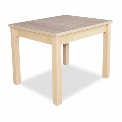 Stilvollen Iessdësch mat Holzplack an Beige Faarf Moderne Iesszëmmer