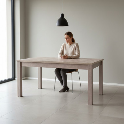 Ess-, Dësch-, Kichen-Designer-, Wunn-Zëmmerdëscher Holz 160x80cm Eechten Handaarbecht Nei