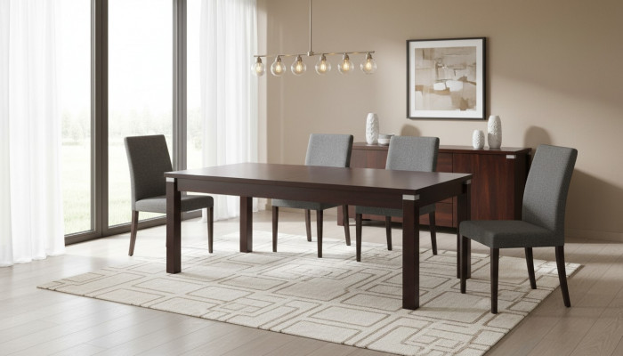 Ess Dësch Design Luxus Miwwelen Holz Dëscher Kichen Wunnzëmmer 100x250/350 Holz Dësch