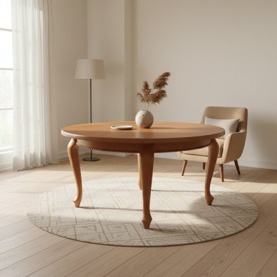 Iessdësch Holzdësch Holz Dëscher Dësch Iesszëmmer Design Luxus Miwwel 150x150/200cm
