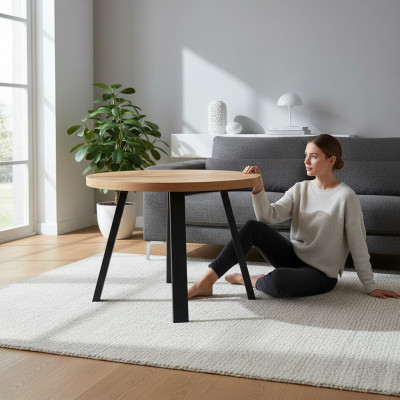 Grouss Design Konferenzdësch Holzdësch Dëscher Versammlung Iesszëmmer Dësch 100x100/200 !