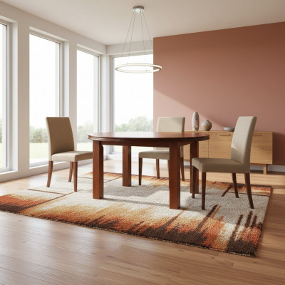 Iessdësch Dësch Iesszëmmer Wunnzëmmer Holz Modern Dëscher 100/140cm Auszéibar Nei