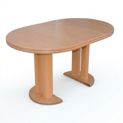 Iessdësch Design Holz Konferenztisch Meeting Dësch 90x90 cm Auszéiht 90x240 cm