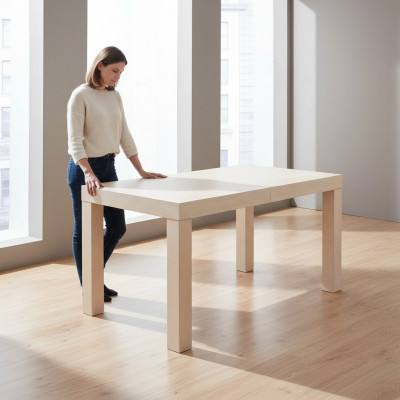 Modernen Iessdësch Iessdëscher Dëscher Meeting Dësch Büro Design Holz 80x140/180cm Neien