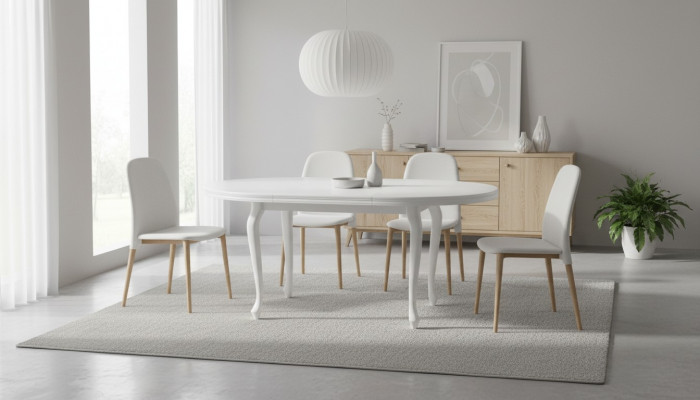 Dësch Iessdësch Holz Design Holz-Dësch Wunn Dëscher Iess Zëmmer 100x100/140cm Miwwelen