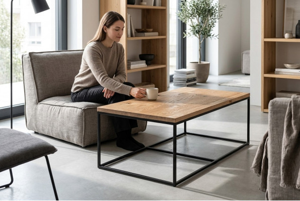 Loft Miwwelen Designer Klassesch Kaffisdësch Bäizësch Canapé Wunnzëmmer