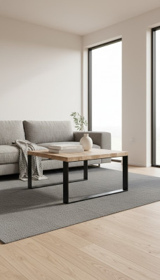 Couchtisch Canapé Dësch Sofa Dëscher Beistelltisch Wunnzëmmer Miwwelen Holz 70x45 Loft