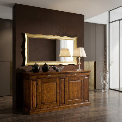 Spigel Mauer Glas XXL Gold Grouss 181x91 Kader Holz Hänkospegel Barock Rokoko