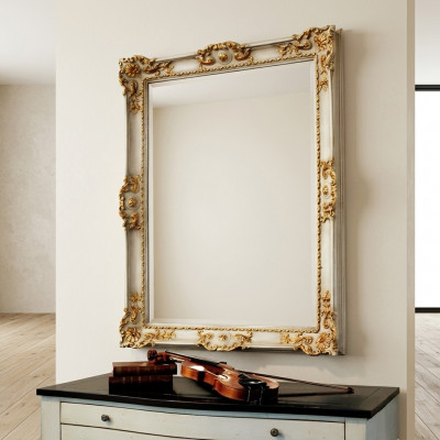 Spigel Mauer-Spigel Designer Diele Wunnzëmmer Bad Holz Design 88x118 Barock