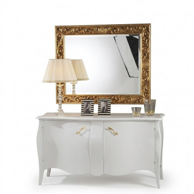 Wanndspigel Spigel Buedzëmmer Hall Design Salon Antik Stil Glas Vintage Barock Rokoko