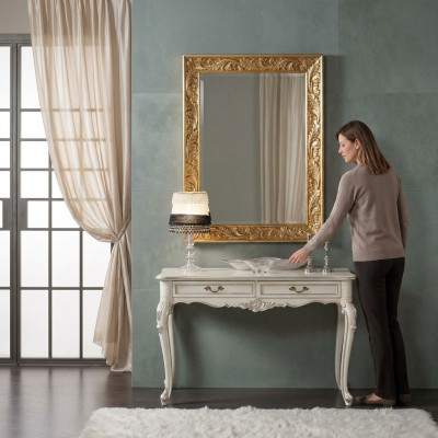 Spigel Italienesch Design Miwwel Standspigel Anrichte 93x183cm Barock Rokoko