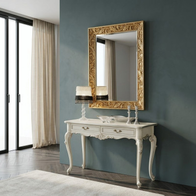 Spigel Italienesch Design Miwwel Standspigel Anrichte 93x183cm Barock Rokoko