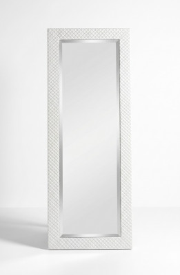 Handgemaachten Spigel Buedemspigel grouss Holzrahmen aus richtegem Holz 176x86cm Opgehaangen