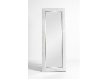 Handgemaachten Spigel Buedemspigel grouss Holzrahmen aus richtegem Holz 176x86cm Opgehaangen